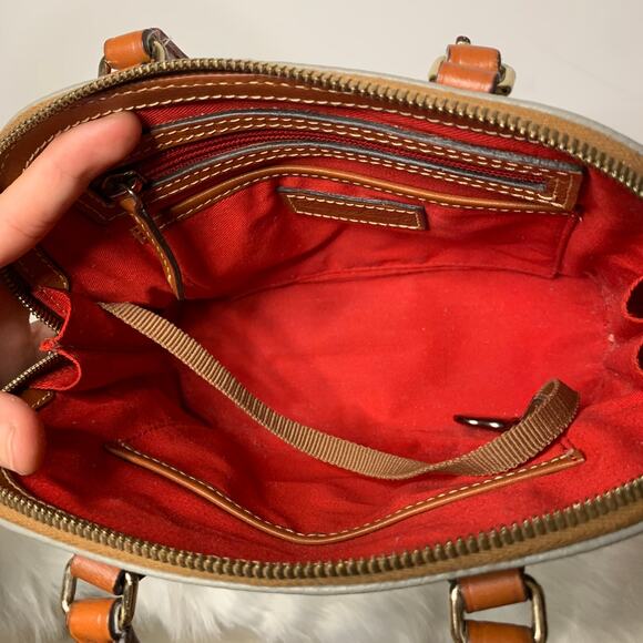 Dooney & Bourke Gray Leather Crossbody Handbags - Picture 3 of 13